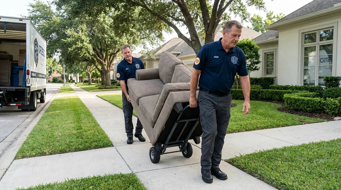 Local residential moving crew loading furniture in Gordonsville, TN